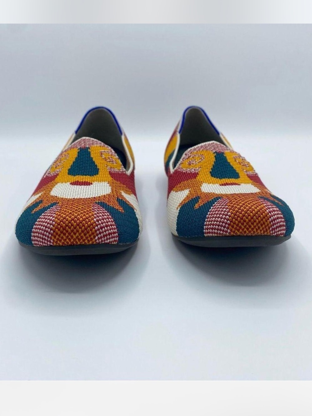 Rothy's Multicolor Knit Slip-On Flats in Red, Mustard & Teal - Picture 2 of 9